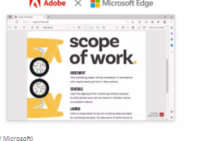 AdobeAcrobat为MicrosoftEdge的免费PDF阅读器提供支持