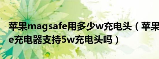 苹果magsafe用多少w充电头（苹果magsafe充电器支持5w充电头吗）