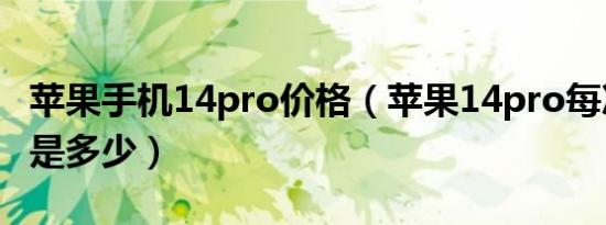 苹果手机14pro价格（苹果14pro每次发售量是多少）