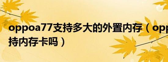 oppoa77支持多大的外置内存（oppoa77支持内存卡吗）