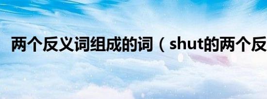 两个反义词组成的词（shut的两个反义词）