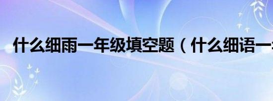 什么细雨一年级填空题（什么细语一年级）