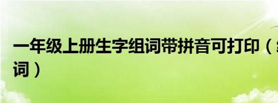 一年级上册生字组词带拼音可打印（给和带组词）