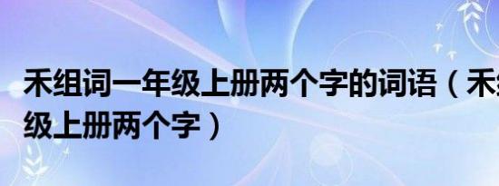 禾组词一年级上册两个字的词语（禾组词一年级上册两个字）