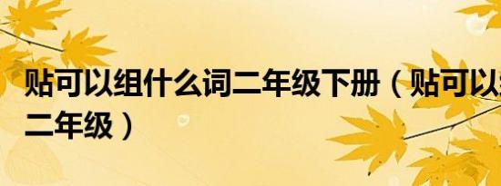 贴可以组什么词二年级下册（贴可以组什么词二年级）