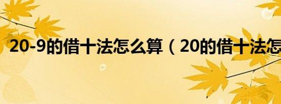 20-9的借十法怎么算（20的借十法怎么算）