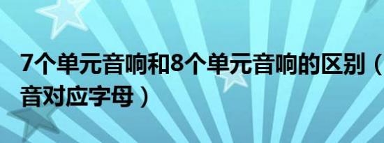 7个单元音响和8个单元音响的区别（7个单元音对应字母）