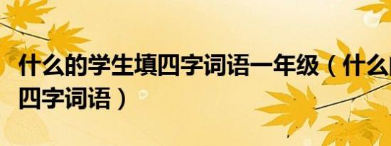 什么的学生填四字词语一年级（什么的学生填四字词语）