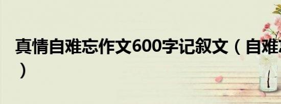 真情自难忘作文600字记叙文（自难忘近义词）