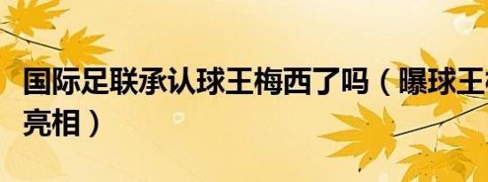 国际足联承认球王梅西了吗（曝球王梅西正式亮相）