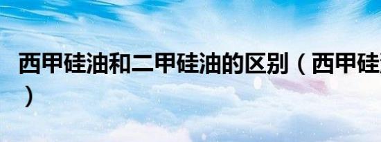 西甲硅油和二甲硅油的区别（西甲硅油直接喝）