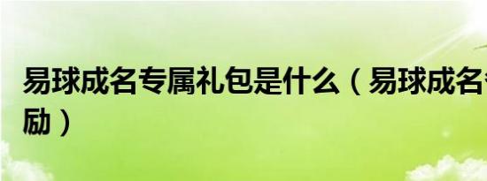 易球成名专属礼包是什么（易球成名各阶段奖励）