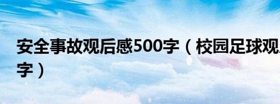 安全事故观后感500字（校园足球观后感500字）