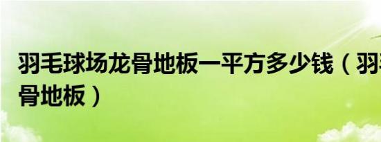 羽毛球场龙骨地板一平方多少钱（羽毛球场龙骨地板）