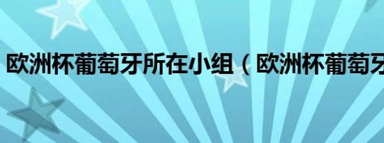 欧洲杯葡萄牙所在小组（欧洲杯葡萄牙球队）