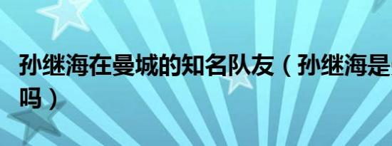 孙继海在曼城的知名队友（孙继海是曼城名宿吗）