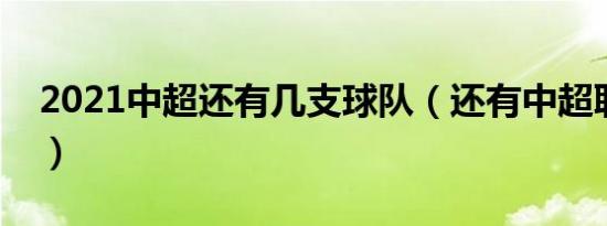 2021中超还有几支球队（还有中超联赛杯吗）