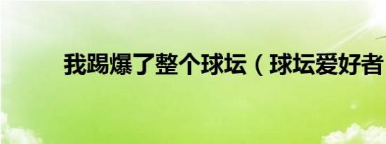 我踢爆了整个球坛（球坛爱好者）