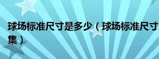 球场标准尺寸是多少（球场标准尺寸及规格图集）