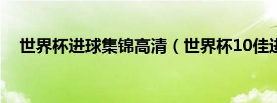 世界杯进球集锦高清（世界杯10佳进球）