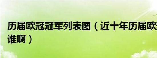 历届欧冠冠军列表图（近十年历届欧冠冠军是谁啊）