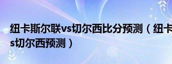 纽卡斯尔联vs切尔西比分预测（纽卡斯尔联vs切尔西预测）