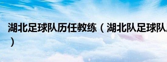 湖北足球队历任教练（湖北队足球队历史名单）