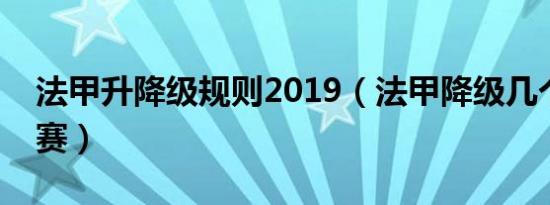 法甲升降级规则2019（法甲降级几个球队参赛）