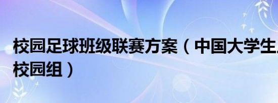 校园足球班级联赛方案（中国大学生足球联赛校园组）