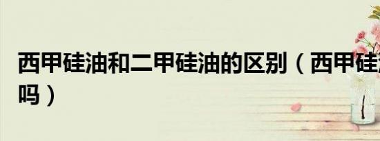 西甲硅油和二甲硅油的区别（西甲硅油要喝完吗）