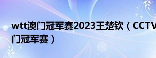 wtt澳门冠军赛2023王楚钦（CCTV5wtt澳门冠军赛）