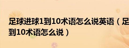 足球进球1到10术语怎么说英语（足球进球1到10术语怎么说）