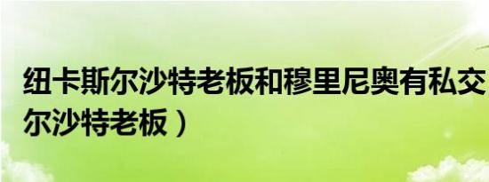 纽卡斯尔沙特老板和穆里尼奥有私交（纽卡斯尔沙特老板）