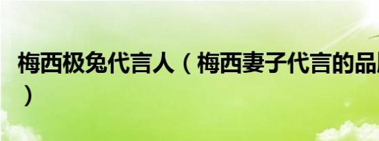 梅西极兔代言人（梅西妻子代言的品牌有哪些）