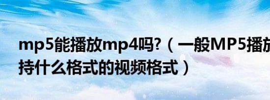 mp5能播放mp4吗?（一般MP5播放器都支持什么格式的视频格式）