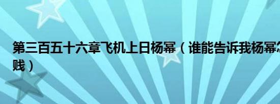 第三百五十六章飞机上日杨幂（谁能告诉我杨幂怎么就那么贱）