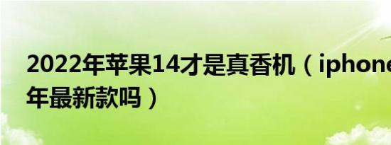 2022年苹果14才是真香机（iphone14是今年最新款吗）