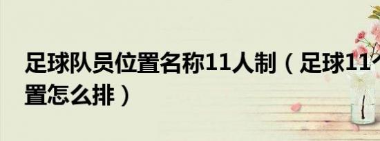 足球队员位置名称11人制（足球11个人的位置怎么排）