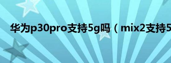 华为p30pro支持5g吗（mix2支持5g吗）