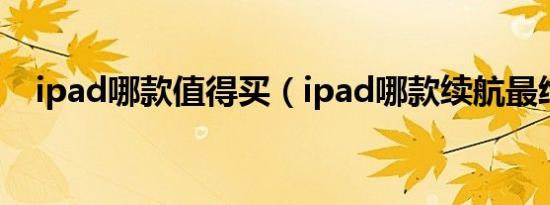 ipad哪款值得买（ipad哪款续航最给力）