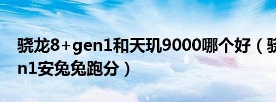 骁龙8+gen1和天玑9000哪个好（骁龙8 Gen1安兔兔跑分）