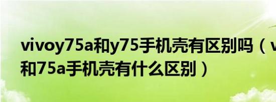 vivoy75a和y75手机壳有区别吗（vivoy75和75a手机壳有什么区别）