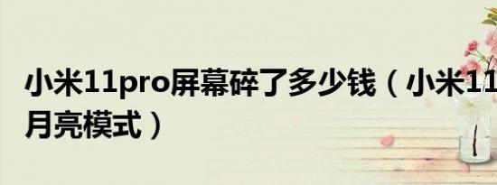 小米11pro屏幕碎了多少钱（小米11pro超级月亮模式）