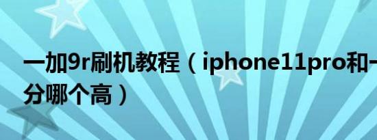 一加9r刷机教程（iphone11pro和一加9r跑分哪个高）