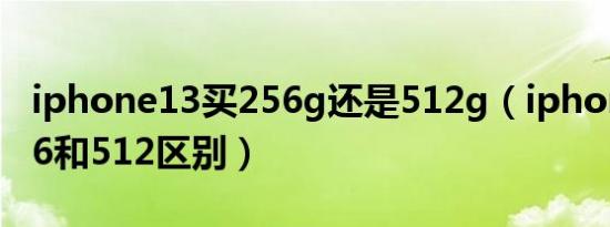 iphone13买256g还是512g（iphone13 256和512区别）