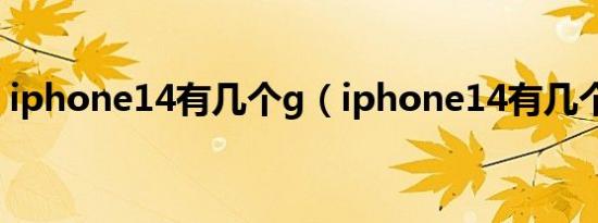 iphone14有几个g（iphone14有几个版本）