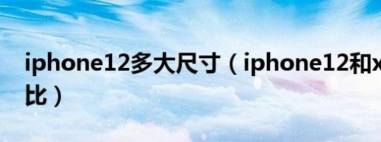 iphone12多大尺寸（iphone12和xr尺寸对比）