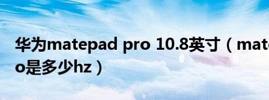 华为matepad pro 10.8英寸（matepad pro是多少hz）