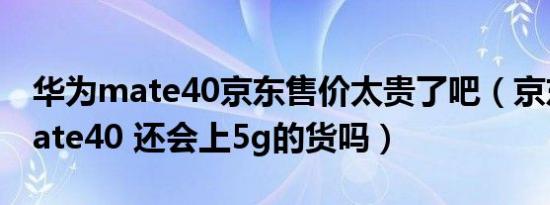 华为mate40京东售价太贵了吧（京东华为mate40 还会上5g的货吗）