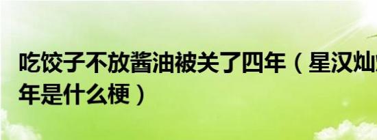 吃饺子不放酱油被关了四年（星汉灿烂断更四年是什么梗）